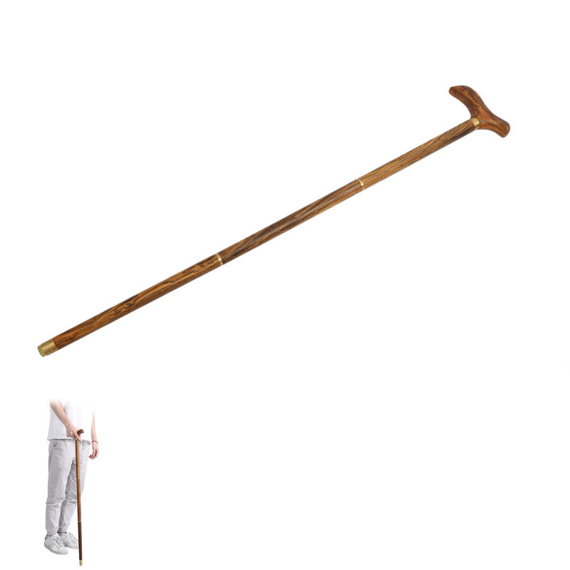 Description Picture 2 of itemElderly Walking Cane Wooden Walking Cane Professional Folding Walking Stick Ebony Wooden Cane with T Handle for Elderly Mobility