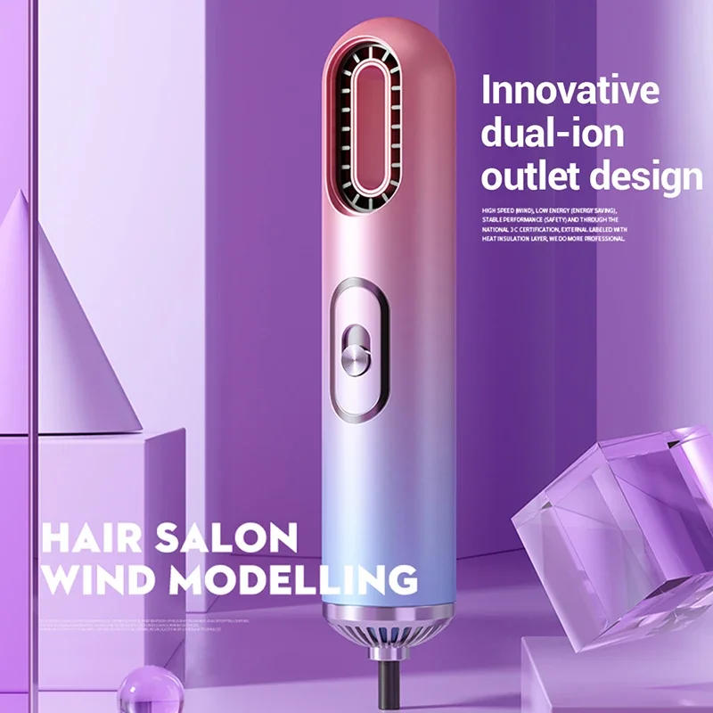 Description Picture 4 of itemHairdryer Hair Styling Tool 3-in-1 Hair Blow Dryer Curling Comb and Brush  Volumizer Straightener Manual Hair Dryer