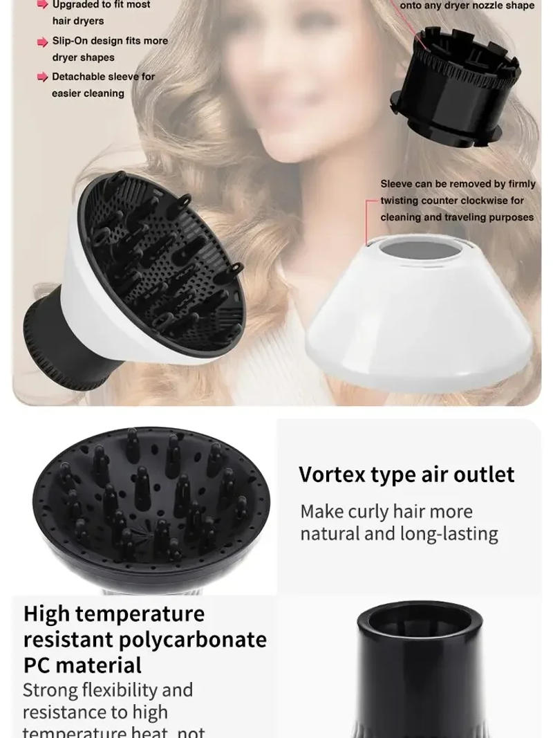 Description Picture 6 of itemUniversal Hair Dryer Diffuser for Curls and Blow Drying Electric Hairdressing Dryer Styling Tools Adjustable Blower Wind Cover