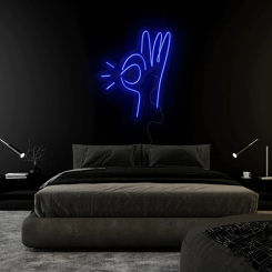 OK Gesture Neon Light Personality Design Home Office Game Room Bar Club Bedroom Gift Holiday Wall Decoration Ambient Led Sign