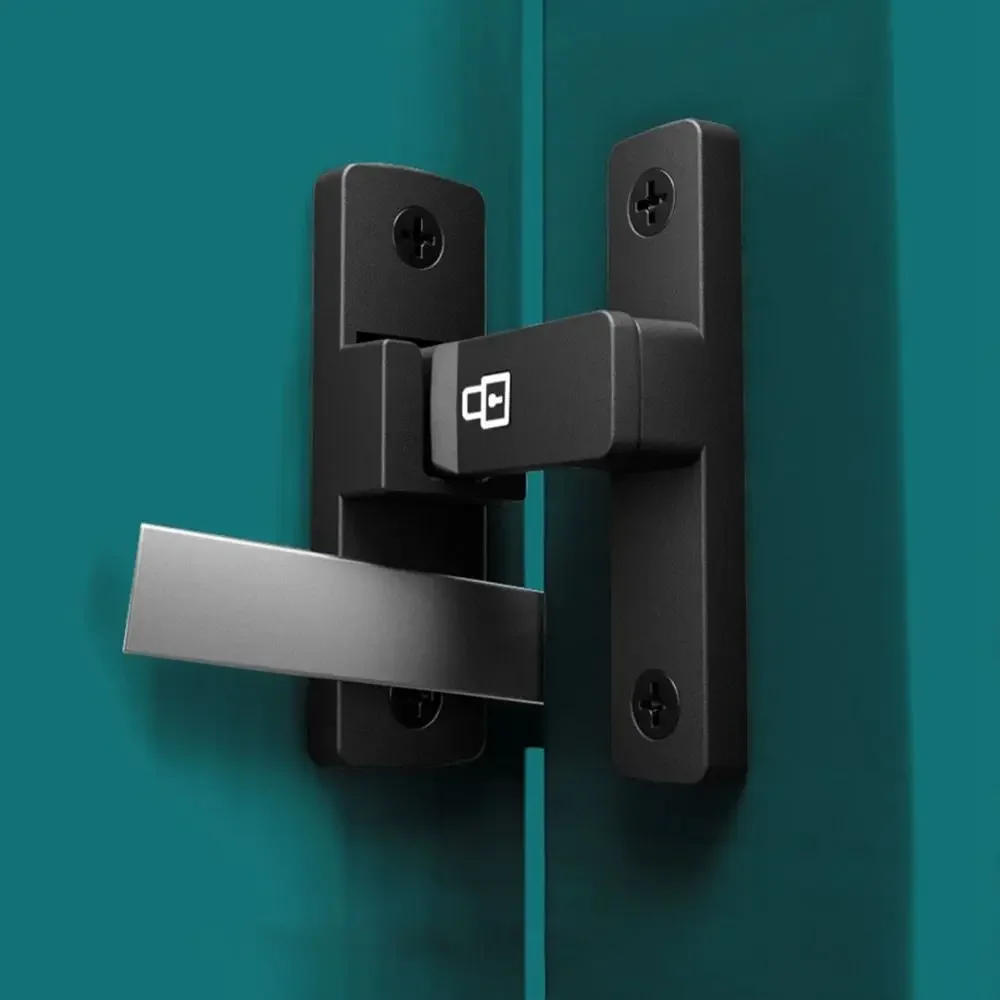Description Picture 6 of item180° Luminous latch Indoor metal door buckle Bathroom Door lock Sliding door lock Wooden d oor Burglar barn d oor buckle