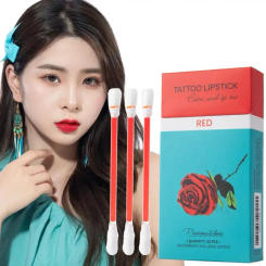 20cs/Set Liquid Lipstick Non-Stick Cigarette Tattoo Swab Cotton Makeup Waterproof Moisturizing Lip Gloss Portable Design Ko M6Y4