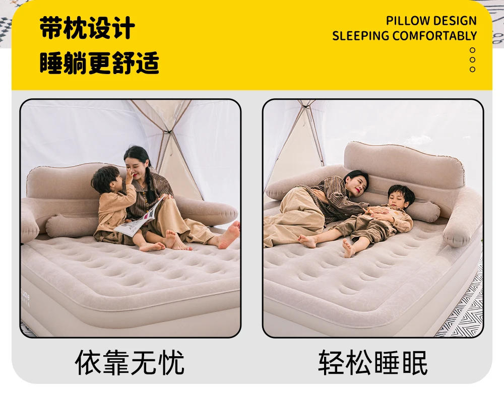 Description Picture 6 of itemDouble Travel Aerate Bed Thickening Simple Camping Safe Modern Aerate Bed Frame Outdoors Folding Cama Individual Home Furniture