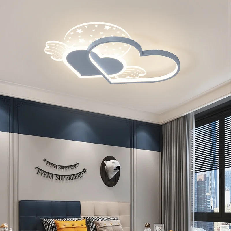 Description Picture 5 of itemBlue Red Warm Love Ceiling Lamps Remote Control Led Light for Bedroom Kitchen Living Room Nursery Home Decor Fixtures