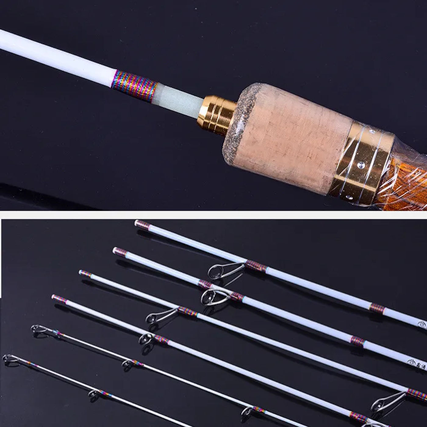 Description Picture 6 of itemEjection Fishing Rod XUL Super Soft And Ultra Light 1.4m Four-Section Portable Travel Stream Fiberglass Trout Rod