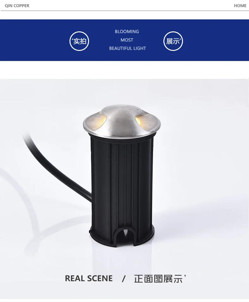 Description Picture 5 of itemIP68 3W LED Underground Light Ground Garden Path Floor Lamp Outdoor Buried Yard Landscape 85-265V DC12V