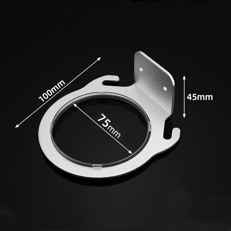 Description Picture 2 of itemSpace Aluminum Wall Mounted Hair Dryer Holder Rack Hanger Home Bathroom Hairdryer Storage Shelf Organizer Hanging Rack 8cm