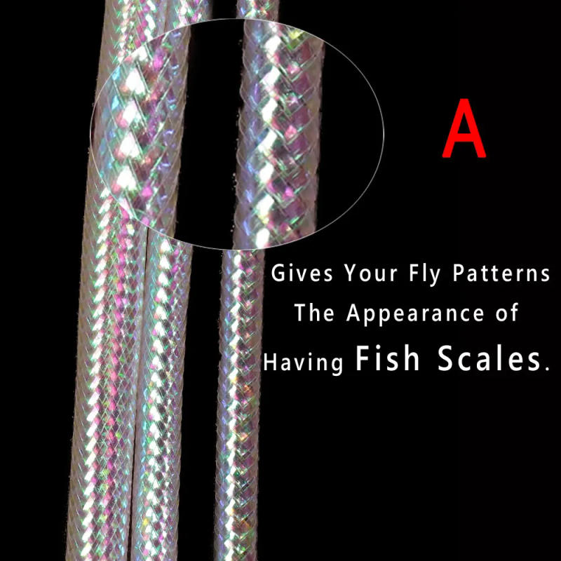 Description Picture 4 of itemBimoo 2M Pearl White Fish Scale Body Tube Minnow Fly Rib Body Maylor Tube Flash Braided Tubes Bait Fish Fly Tying Materials