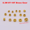 0.3 Modulus Metal  Copper Gear  8T 9T 10T 11T 12T 13T 14T 15T 16T 18T Teeth Brass Pinion Gear Fit 1mm 1.5mm 2mm Shaft RC Toy Car