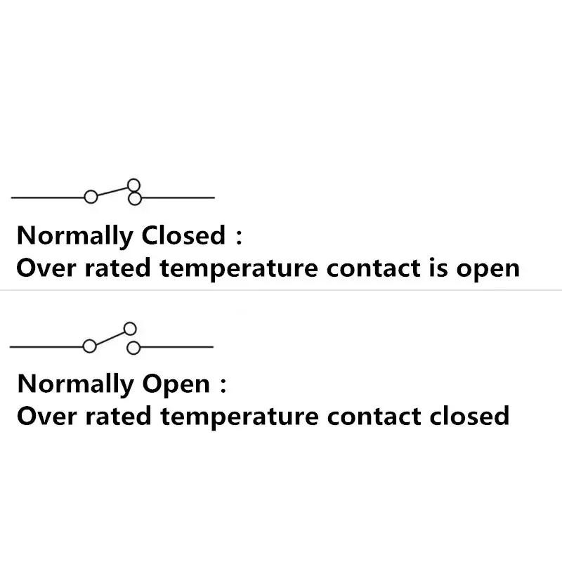 Description Picture 2 of itemKSD301 KSD302 40-300degree Ceramic 10A 16A 250V Normally Closed Open Temperature Switch Thermostat45C 75C 85C 90C 135C 220C 300C