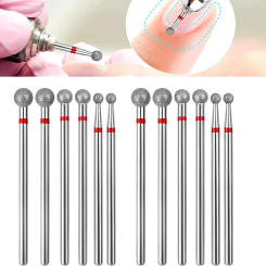 Grit Ball Cuticle Clean Nail Drill Bits Russian Diamond Nail Bit Safety Under Nail Cleaner for Cuticle Dead Skin