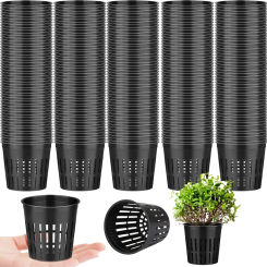 50 Packs 2 Inch Hydroponics Net Pots Slotted Mesh Net Cups for Plant Growing Self Watering Baskets for Hydroponics Supplies Kit