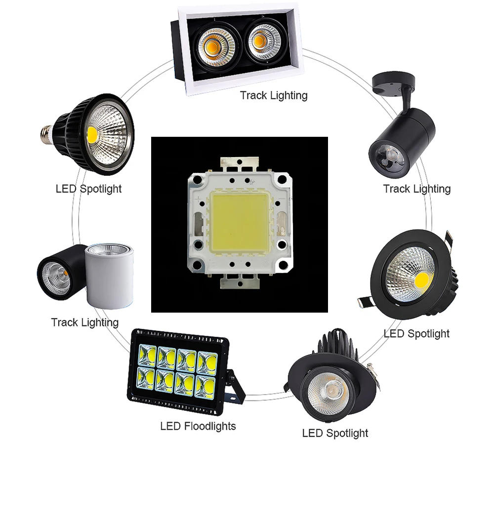 Description Picture 5 of item3pcs/ lot LED Beads Chip 10W 20W 30W 50W 100W LED COB Chip White Warm White High Quality for DIY Flood Light Spotlight