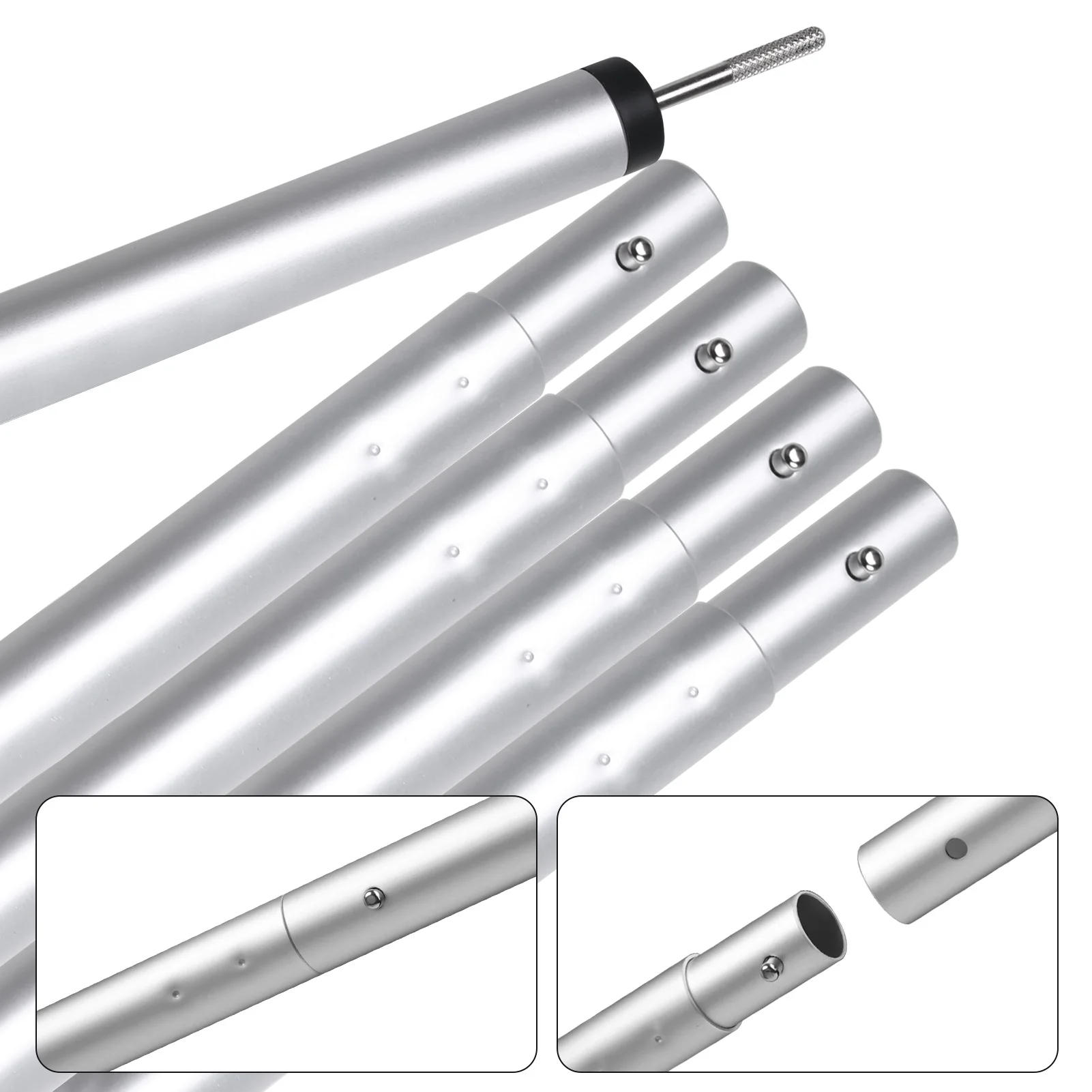 Description Picture 3 of itemSet of 2 197CM Telescoping Tent Poles Adjustable Tarp Poles for Trap Sun Sails Canopy Awning Shelter Hiking Shade Accessories