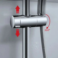 1pc Universal Shower Head Holder Adjustable 18~25mm ABS Chrome Shower Rail Holder Bathroom Accessories Shower Mounting Brackets