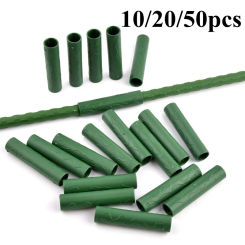 10/20/50pcs Plant Support Connectors Garden Stakes Grafting Stick Connectors Vines Climbing Plant Connecting Pipes 8/11/16/20mm