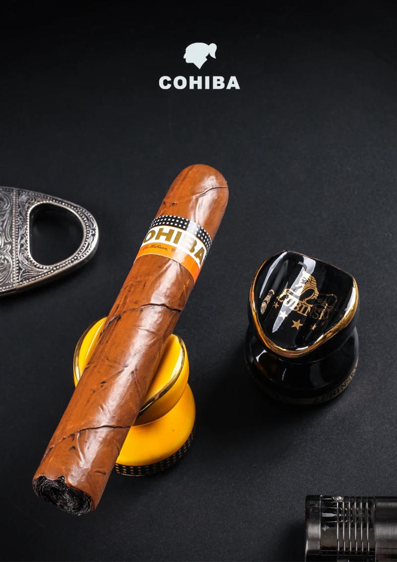 Description Picture 2 of itemCeramic Cigar Stand Rack Travel Cigar Ashtray Holder Pocket Mini Cigarette Cigar Rack Ashtray Holder Smoking Accessories