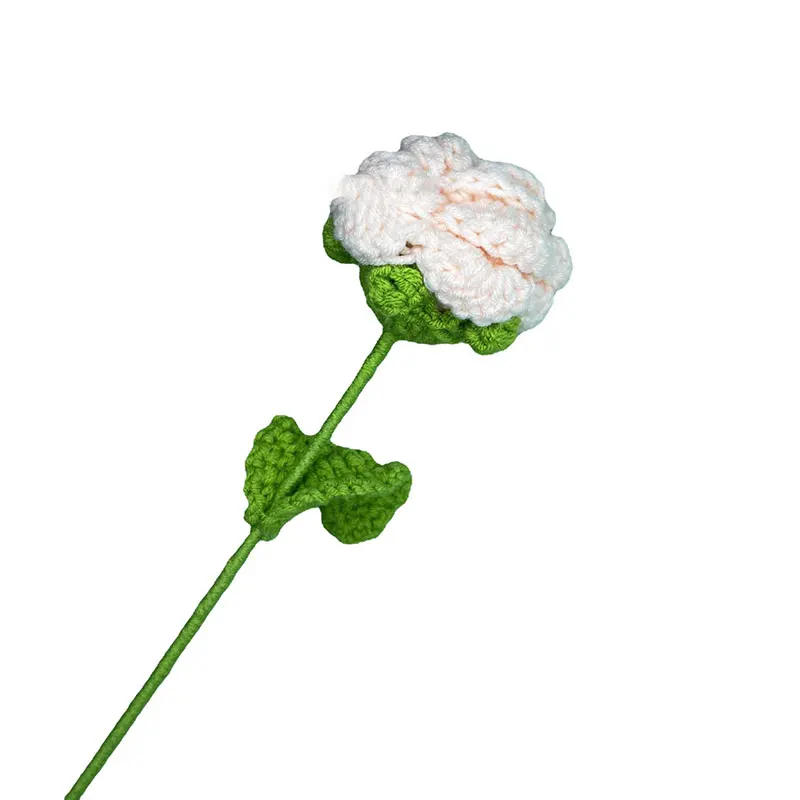 Description Picture 2 of item1PC Knitted Finished handmade DIY roses Daisy Fake Flowers Bouquet Wedding Party Decoration Hand Knitting Crochet Woven Bouquet