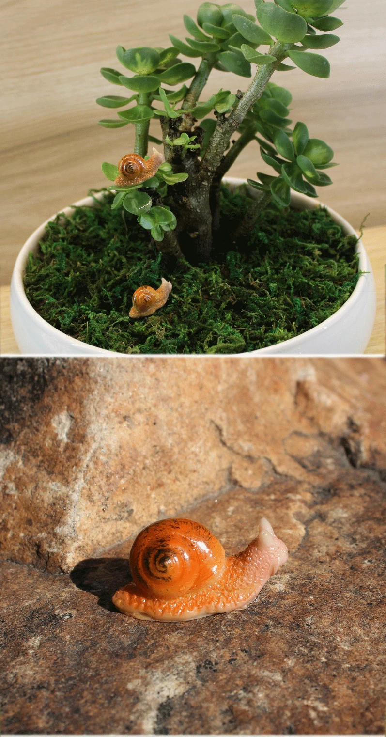 Description Picture 2 of itemMicro Landscape Simulation Small Snail Small Ornament Mini Cute Animal Resin Crafts Garden Decoration Accessories Miniatures