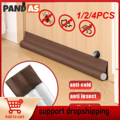 1/2/4PCS Adjustable Door Bottom Seal Strip Weatherstrip Under Door Draft Stopper Anti-Cold One Side Gap Blocker Foam Weather