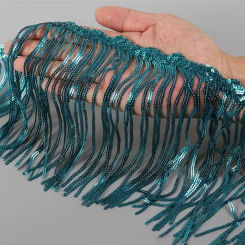 1-5 Yard 17cm GlitterLaser Sequin Fringe Tassel Lace Trimming Latin Dance Wedding Dresses Clothes DIY Crafts Trim Quaste Flecos