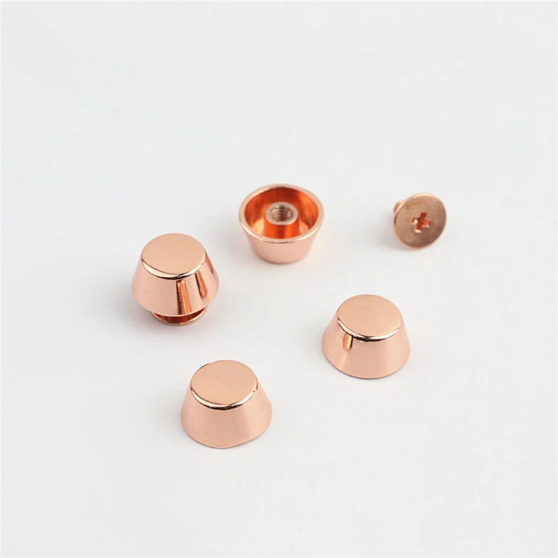 Description Picture 6 of item10sets Bucket Shape Bag Feet Base Studs Bottom Wear Protection Rivets Wallet Bag Decor Buttons Leathercraft Parts Accessories