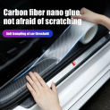 Transparent Carbon Fiber Car Threshold Portector Moulding Strip Trim Bumper Strip Door Sill Film Anti Scratch Guards Car Sticker