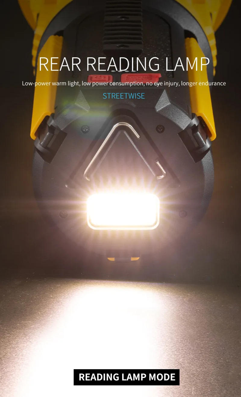 Description Picture 6 of itemCOB Portable Flashlight Strong Long-Range Spotlight Hand Light USB Rechargeable Outdoor Waterproof Camp Lantern Searchlight