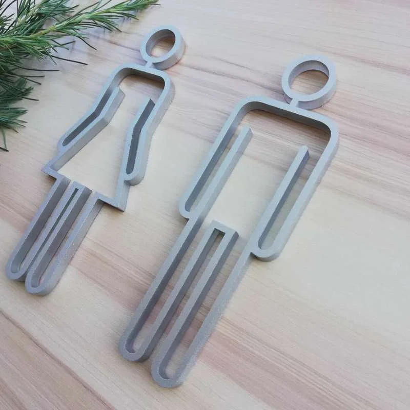 Description Picture 6 of itemToilet Sign Identification Acrylic Word Toilet Sign Toilet Door Guide Plate