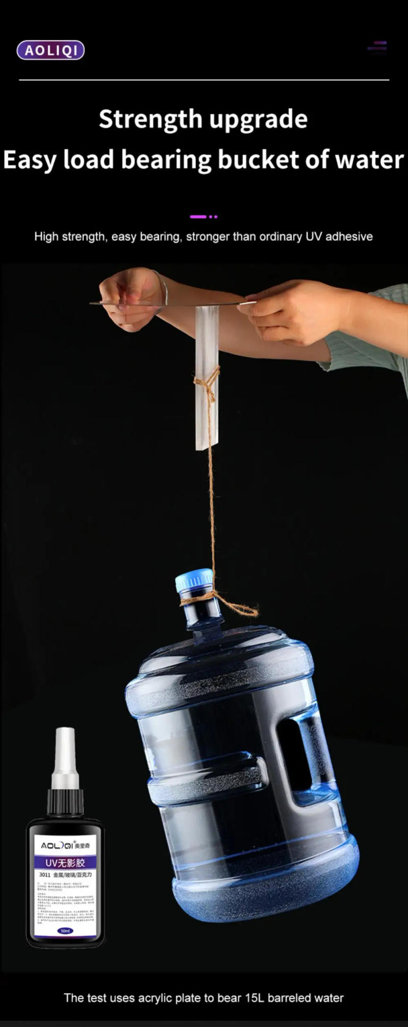 Description Picture 5 of itemKafuter K10 50ML UV Shadowless Glue Clear Transparent Adhesive For Glass Crystal Acrylic Stickup Gluing