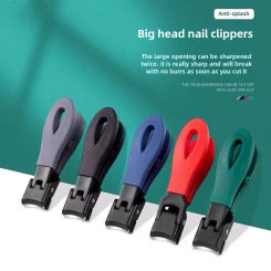 Portable Ultra Sharp Nail Clippers Stainless Steel Wide Jaw Opening Anti Splash Toe Fingernail Trimmers For Woman Man