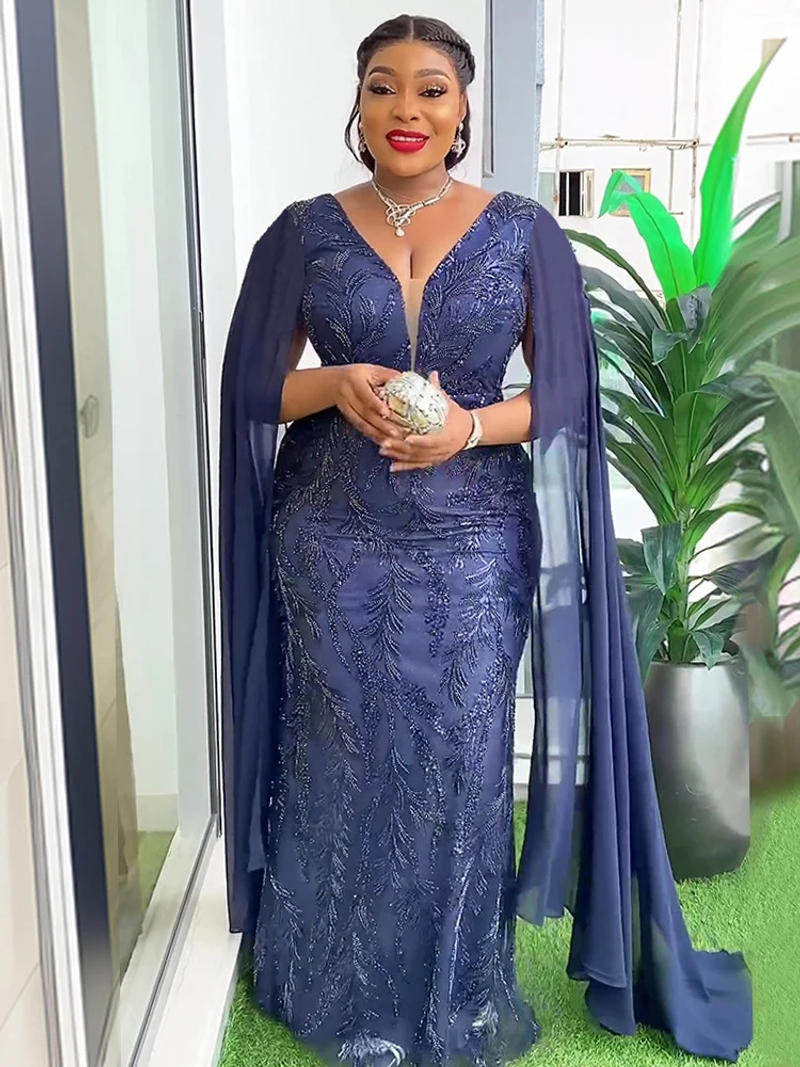 Description Picture 3 of itemElegant Party Dresses 2025 Luxury Sequin Evening Gowns For Women Africa Clothing Wedding Prom Bodycon Long Dress Dashiki Outfits