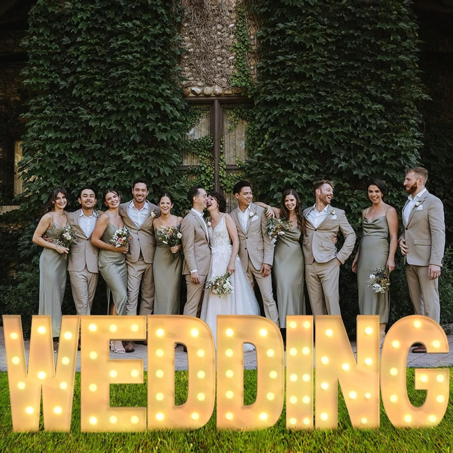 Description Picture 4 of item4FT DIY Marquee Letters Giant Mosaic Foam Board Letters Marquee Light up Letters PROM LOVE BABY MARRY ME Party Backdrop Decor