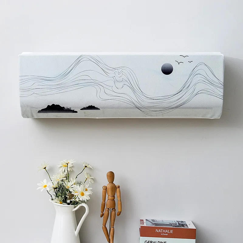 Description Picture 5 of itemNew Chinese Style Hanging Air Conditioner Cover Fresh Pattern Air Conditioning Protector Wall Mounted Air Conditioning Cover