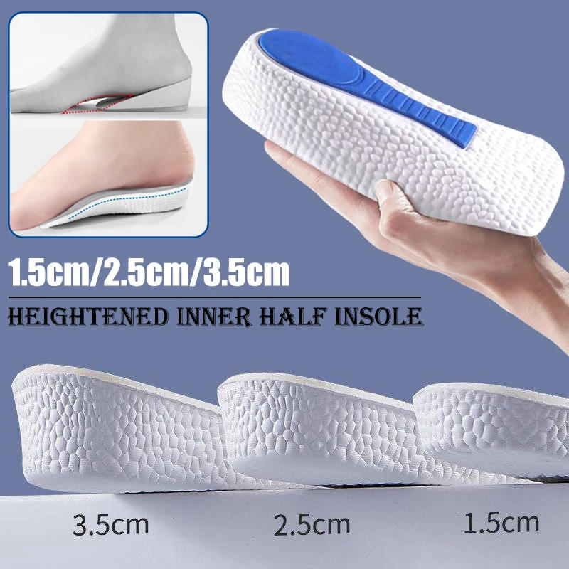 Description Picture 2 of item1.5-3.5CM Invisible Height Increasing Insole Orthopedic Arch Support Insole Soft Elastic Light Weight for Men Women Shoes Pads
