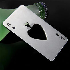 Bottle Opener Creative Poker Shaped Bottle Can Opener Stainless Steel Credit Card Size Bar Restaurant Beer Metal Opening Tool
