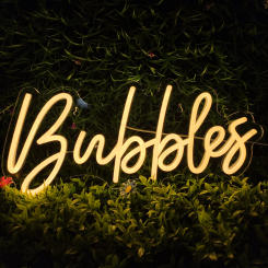 Bubbles Neon Signs Led Lights Warm Neon Room Decoration Wall Light Up Sign For Wedding Birthday Party Bubble Tea Shop USB Lamp