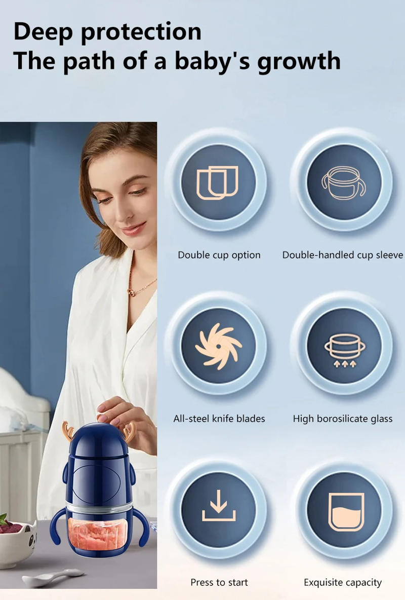 Description Picture 3 of itemMulti functional food processor, household food processor, baby food grinder, garlic puree blender, kitchen tool