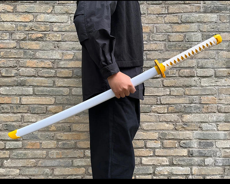 Description Picture 4 of item104cm Demon Slayer Katana Swords Tanjirou Zenitsu Katana Fake Sword Killer Devils Real Size Japanese Anime Cosplay Prop Toy Gift