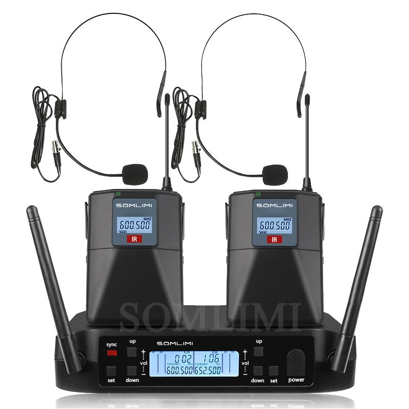 Description Picture 3 of itemSOMLIMI GLD58 Microphone Wireless Professional UHF System Handheld Mic For Stage Speech Wedding Show Band Home Party Church