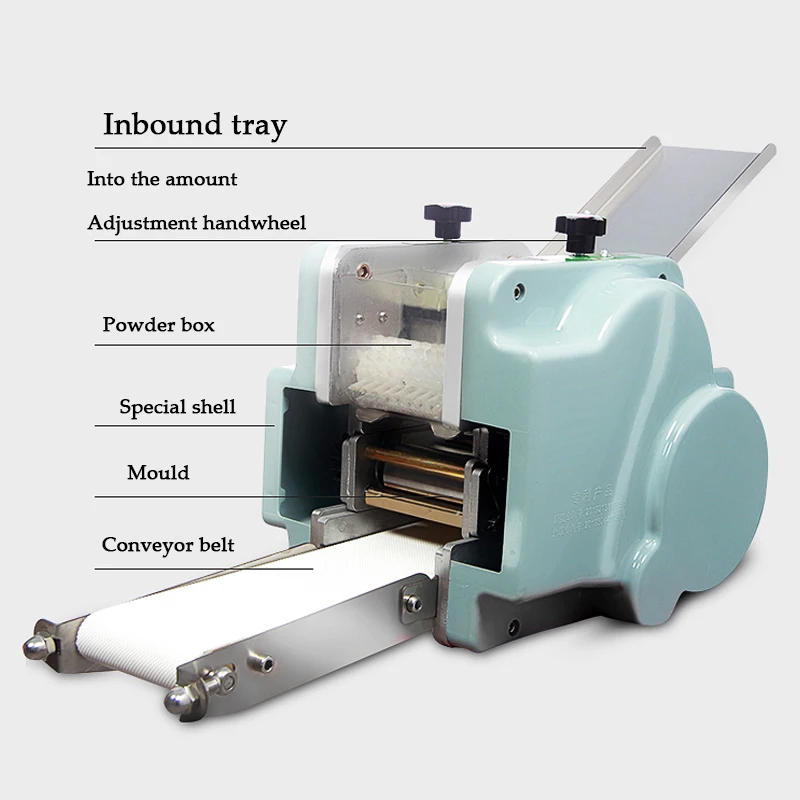 Description Picture 2 of itemHot Commercial Home Use Dumpling Machine Machine Wonton Skin Sheet Machine for Round or Square Dough Sheet Machine Free Shipping