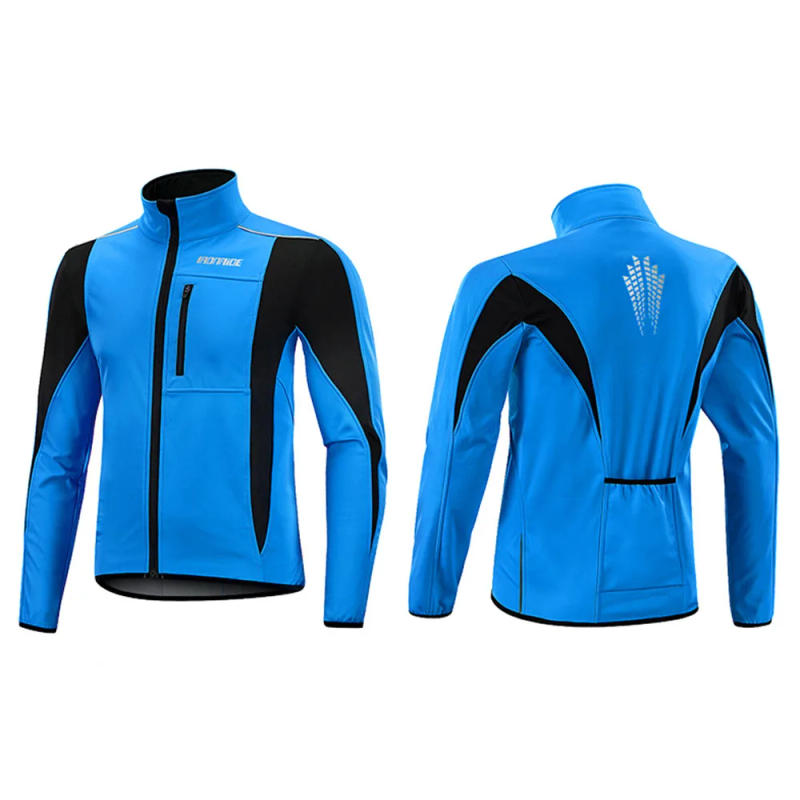 Description Picture 2 of itemCycling Jacket Up Thermal Fleece MTB Windproof Cycling Jersey Bicycle MTB Road Bike Clothing Windproof Long sleeves Jersey Coat