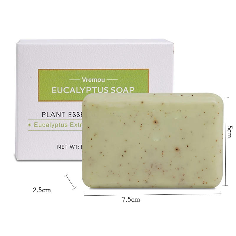 Description Picture 4 of item1Pcs/5Pcs Eucalyptus Soap, Male And Female Cleansing Body Bath Fragrance Soap, Exfoliating Cream Granule Essential Oil Soap