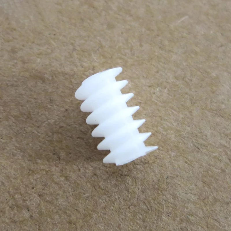 Description Picture 6 of item10pcs White Right Hand Plastic 6*10 (2A) Worm Turbine 0.5 Module Reduction Gears DIY Model Parts