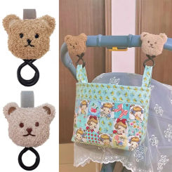 Bear Baby Stroller Accessories Hook Pram Magic Sticker Clip Cart Organizer Pram Hook Pushchair Hanger Hanging Accessories