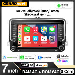 GRANDnavi 2 Din Android Car Radio GPS For VW / Volkswagen Skoda Octavia golf 5 6 touran passat B6 polo Jetta 2Din Radio Player
