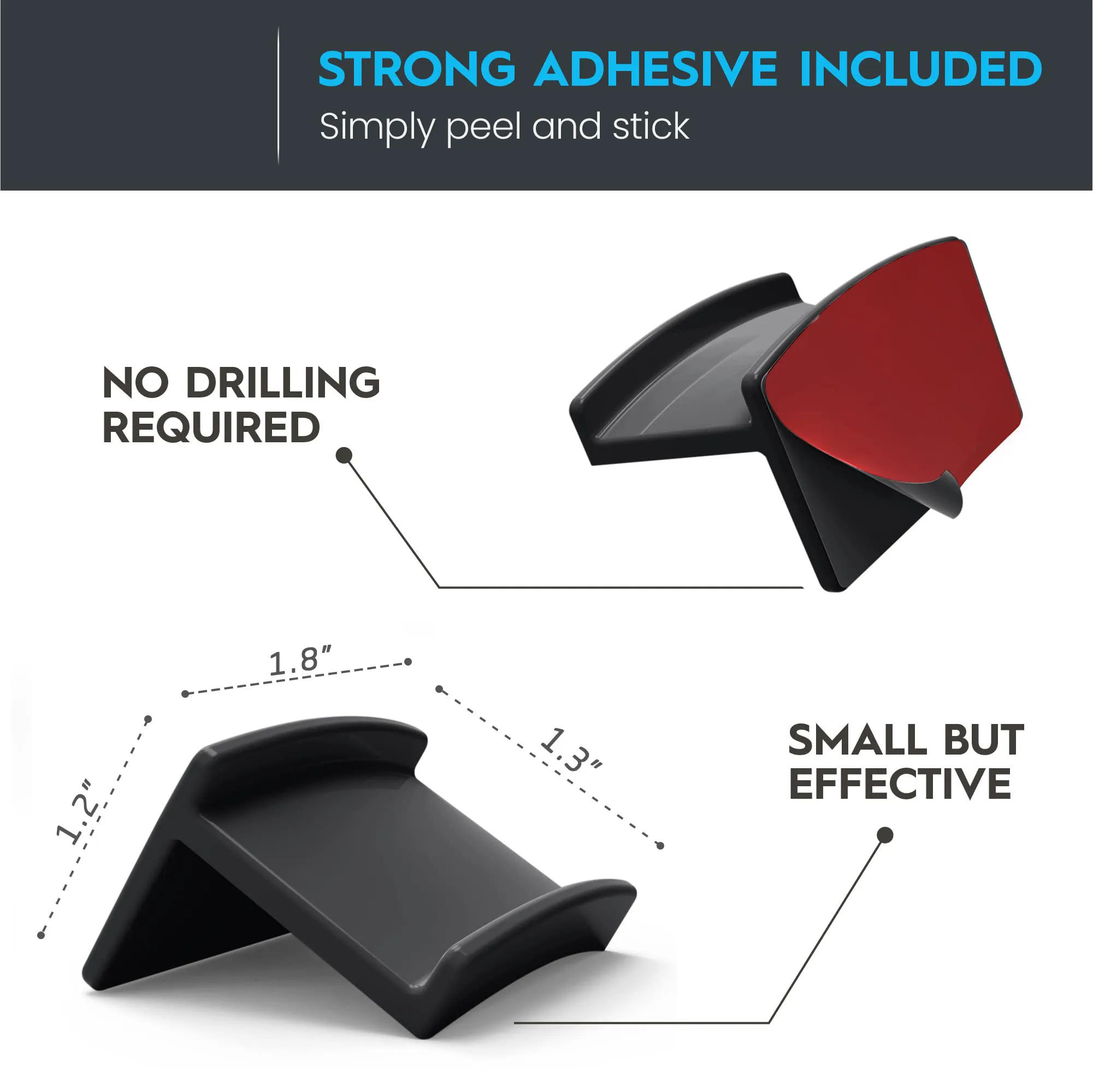 Description Picture 3 of item5/10PCS Adhesive Hat Hooks for Wall Hat Holder Organizer for Baseball Caps Hat Rack No Drilling Multi Purpose Strong Hat Hangers