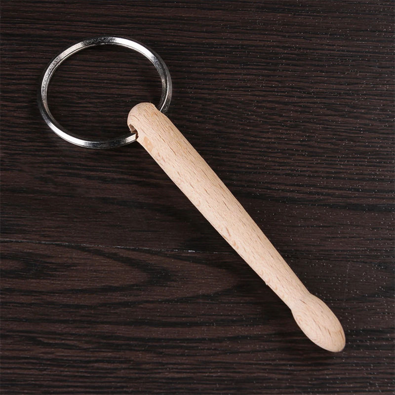 Description Picture 4 of itemSmall Drum Sticks Keychain Wood Drumsticks Percussion Key Ring Fashion Accessorie