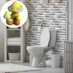 Toilet Bolt Caps Mushroom 2pcs Cute Mushroom Covers Toilet Bathroom Decor Mushroom Resin Toilet Bolt Covers Mushroom Sculpture