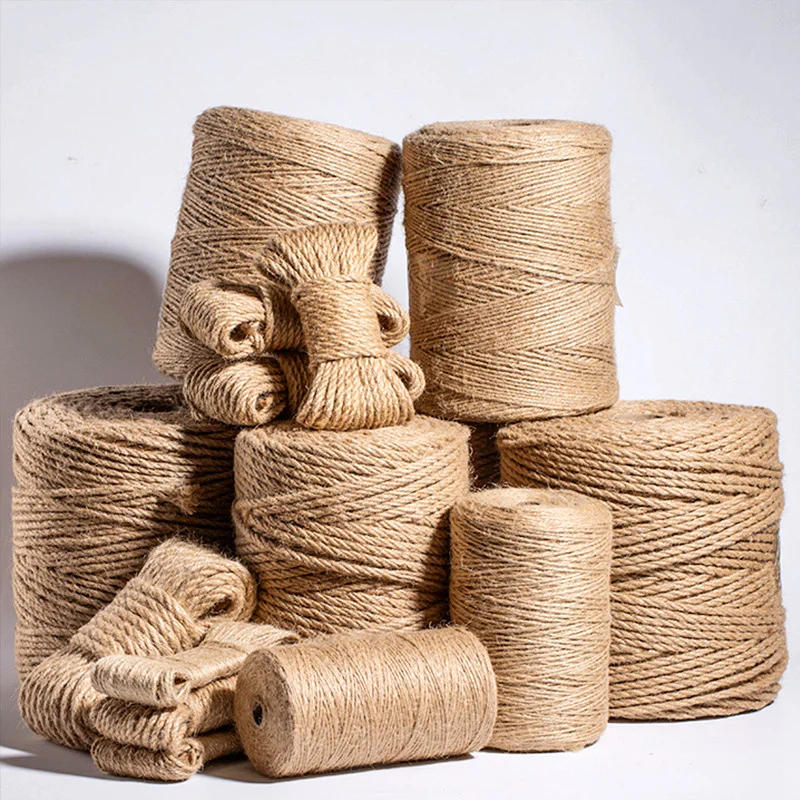 Description Picture 5 of item1-10mm Natural Rope Jute Ribbon Sewing DIY Wedding Cord Craft Natural Thread Twine Bulk Handmade Party Christmas Home Decoration